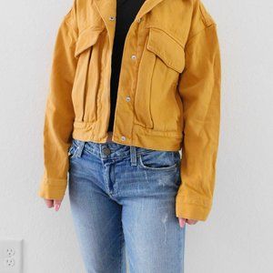 Zara Mustard/Yellow Technical-Utility jacket